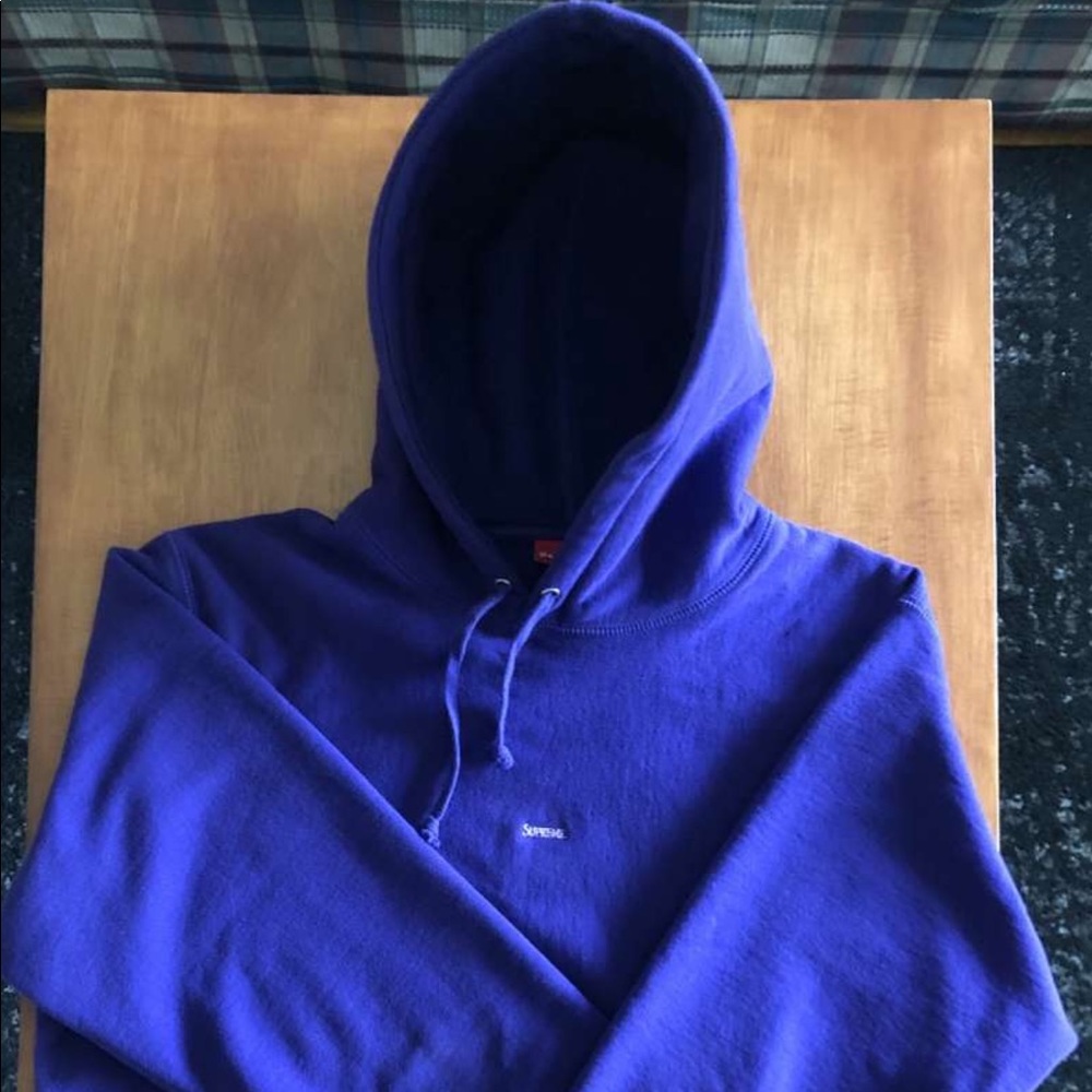 Authentic supreme logo hoodie large